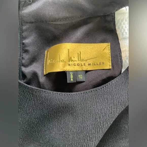 Nicole Miller Black Midi Dress NWT - Picture 6 of 8